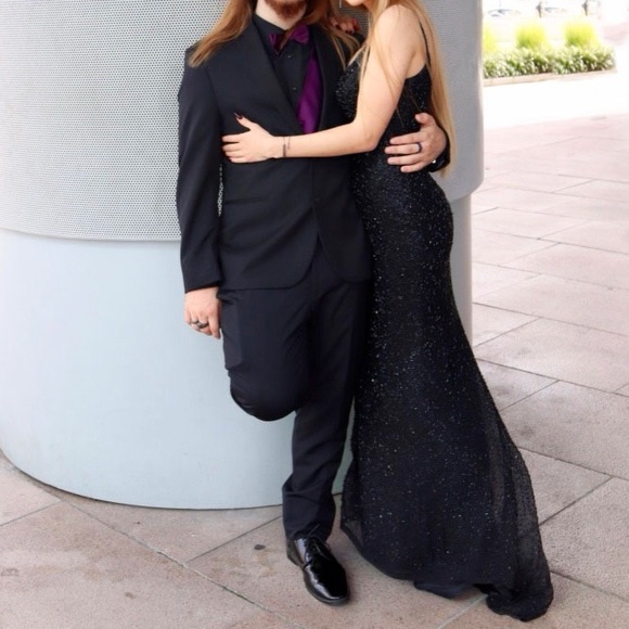 Black beaded Sherri Hill style 50860 - Picture 8 of 8